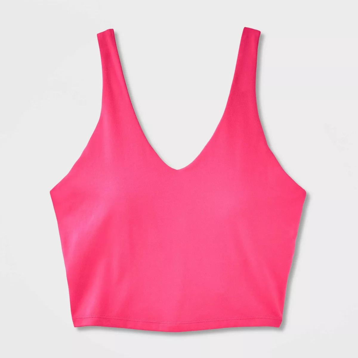 Women's Flex Light Support V-Neck Cropped Sports Bra - All In Motion™ Berry Pink XS | Target