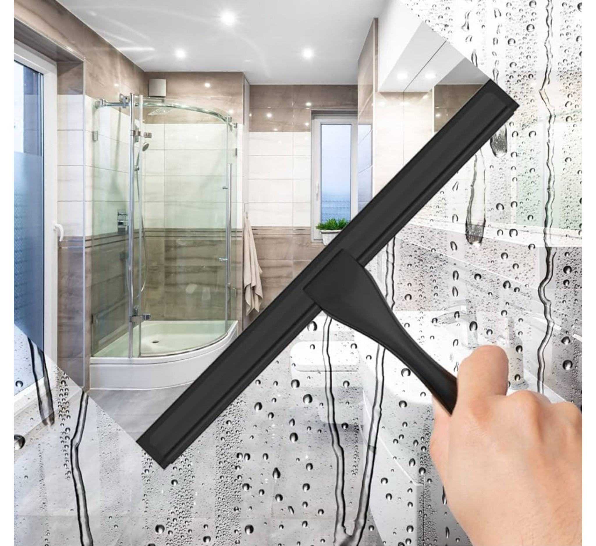 4.7 4.7 out of 5 stars (46)
All-Purpose Stainless Steel Shower Squeegee for Shower Glass Door with Adhesive Hook, Bathroom Cleaner Tool Household Window Mirror Squeegee for Glass Doors, Cleaning Tile Wall, Car, 10 inch, Black

#LTKHome