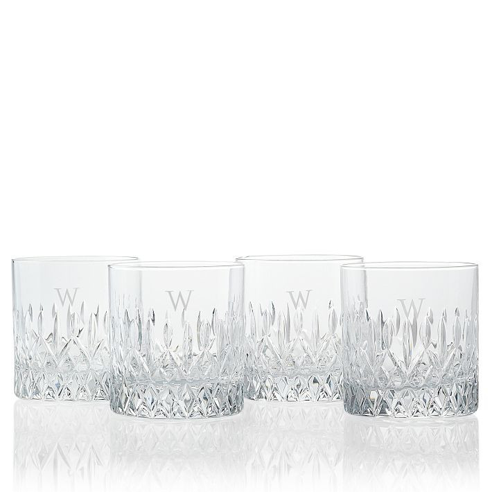 Classic Etched Rocks Glasses, Set of 4 | Mark and Graham