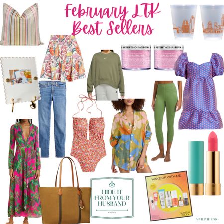 February LTK Best Sellers! It seems “a little bit of everything” was the theme of the month ❤️ Deals on what’s here: the bag is almost $200 off, the jeans are 25% off with code GOSHOP, the swimsuit is 43% off, and the PTR masks are half off at $52!

#LTKsalealert #LTKFind #LTKbeauty