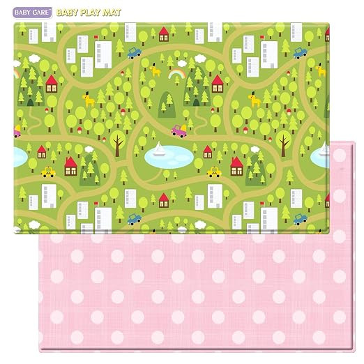 Baby Care Play Mat - Playful Collection (Country Town - Pink, Large) - Play Mat for Infants – N... | Amazon (US)