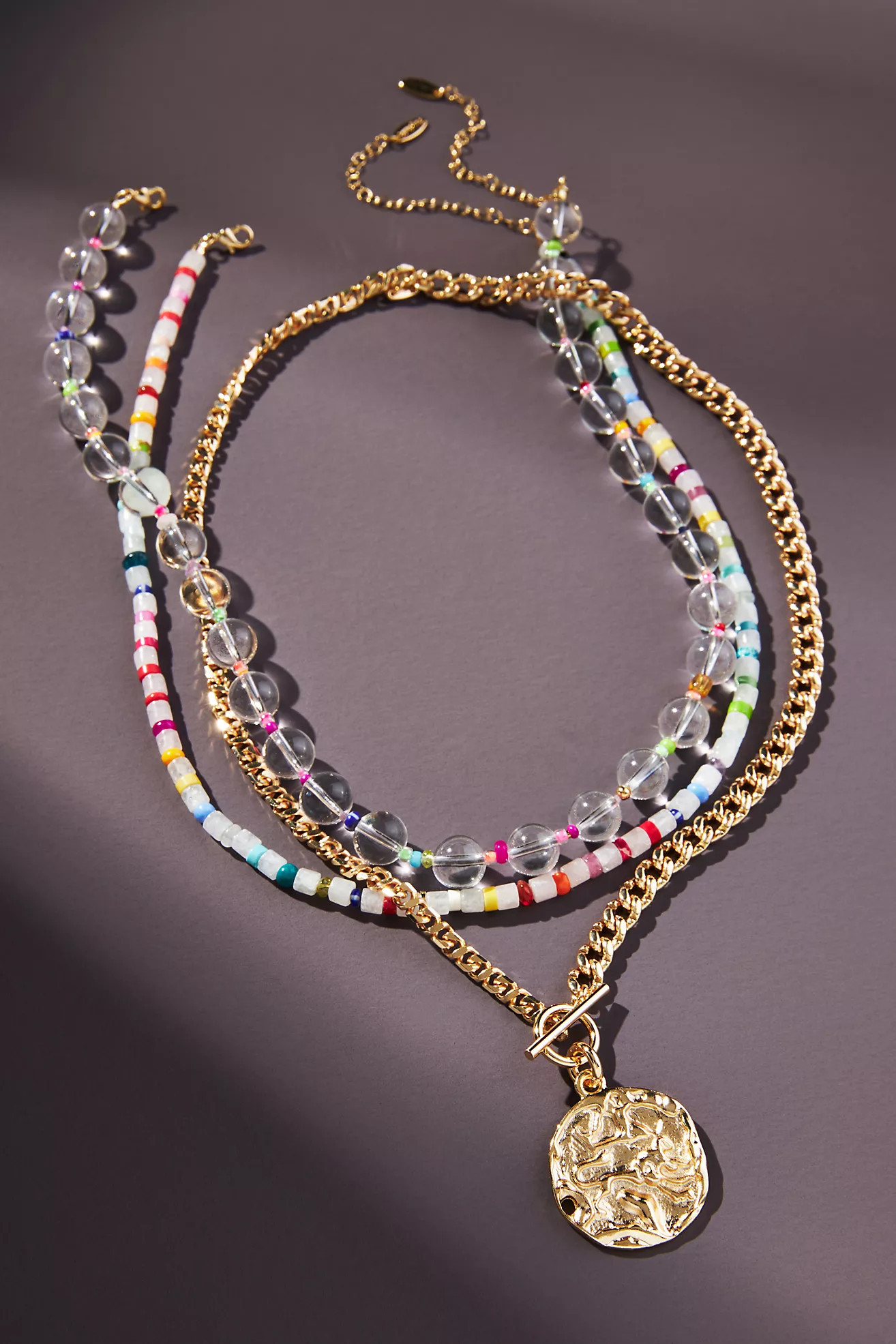 Mushroom & Pearl Beaded Necklaces, Set of 3 | Anthropologie (US)