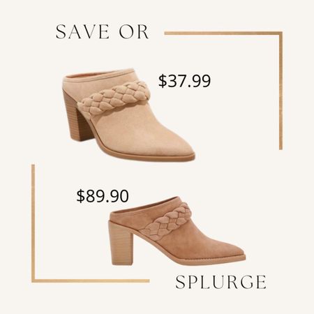 One is from Target and one is from Dolce Vita. Mules. Braided mules. Tan mules.

#LTKsalealert #LTKstyletip #LTKshoecrush