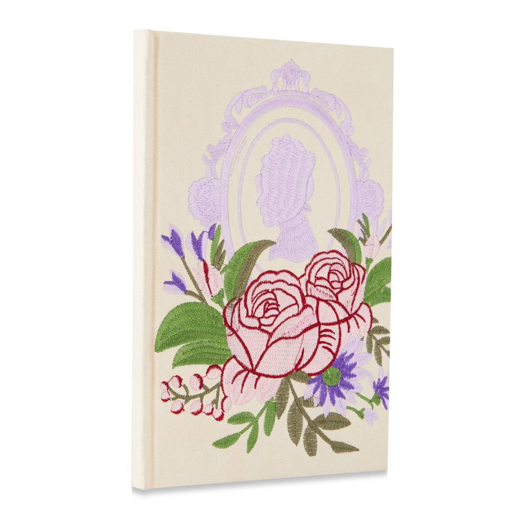 Netflix's Bridgerton Inspired Floral Embroidered Notebook, Cream, Lined Pages, 5.75" x 8.75", Reg... | Walmart (US)