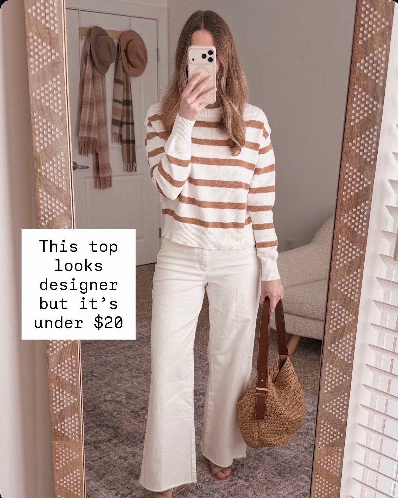 This top looks way more expensive than it is and the fit is so good.

striped sweater, spring sweater, affordable fashion finds, neutral outfit, casual chic outfit, spring outfit ideas, white jeans outfit, wide leg jeans outfit, everyday style, capsule wardrobe, womens fashion tops

#LTKTravel #LTKOver40 #LTKSeasonal