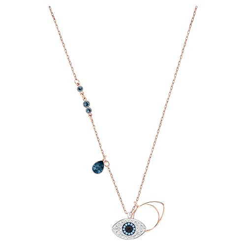 SWAROVSKI Women's Symbolic Evil Eye Pendant Necklace, Blue, Mixed Metal Finish | Amazon (US)
