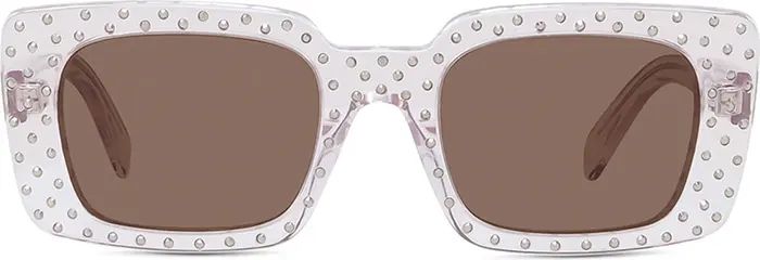 51mm Studded Rectangle Sunglasses | Nordstrom