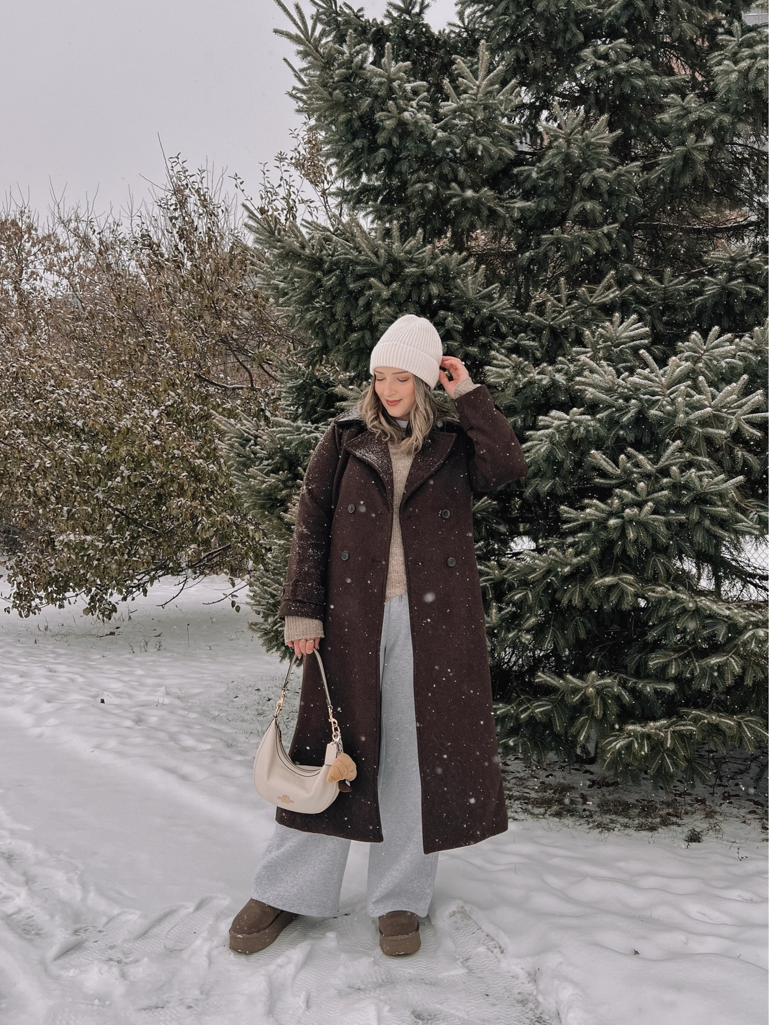 My fave winter coat from last year is back! Code AFLTK for 20% off at Abercrombie! Wearing L in the coat and sweatpants. Ugg look for less boots are TTS