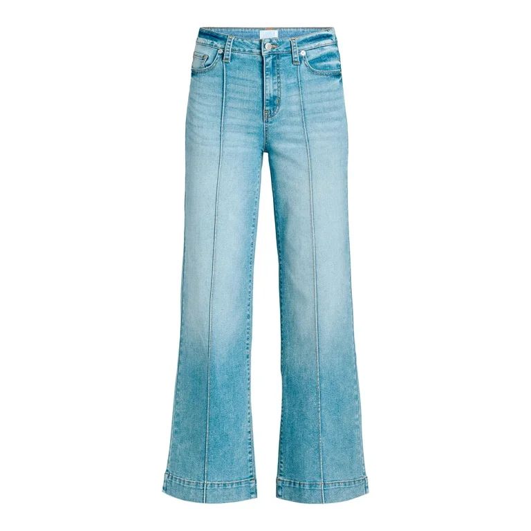 Time and Tru Women's High Rise Wide Leg Jean, 33" Inseam, sizes 4L-20L | Walmart (US)