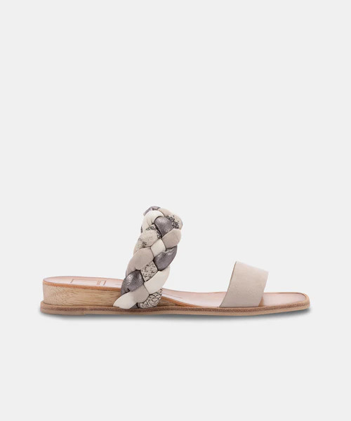 PERSEY SANDALS IN GREY MULTI SUEDE | DolceVita.com