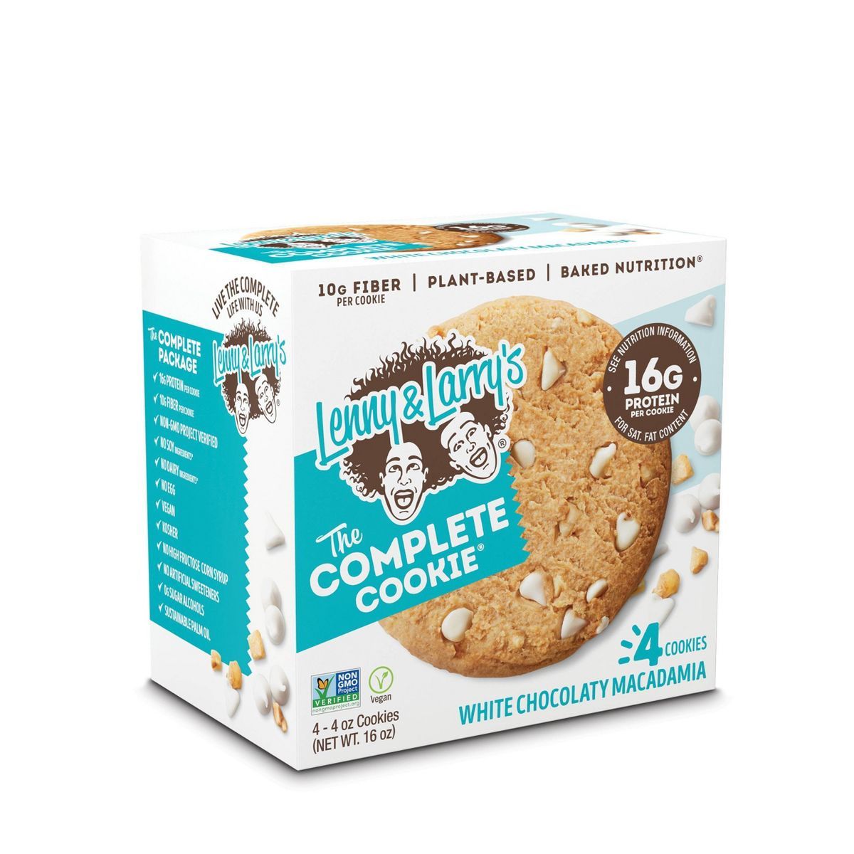 Lenny & Larry's Complete Vegan Cookies - White Chocolate Macadamia | Target