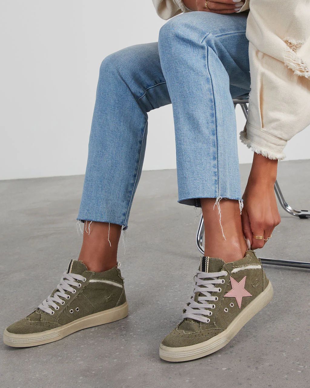 Paula High Top Canvas Sneakers | VICI Collection