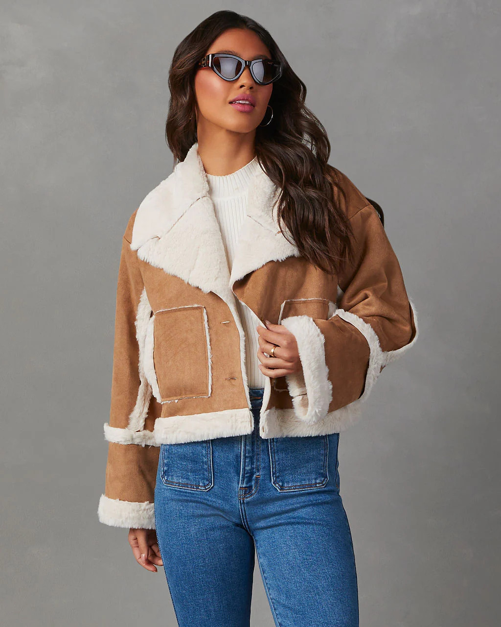 Wildwood Cropped Shearling Jacket | VICI