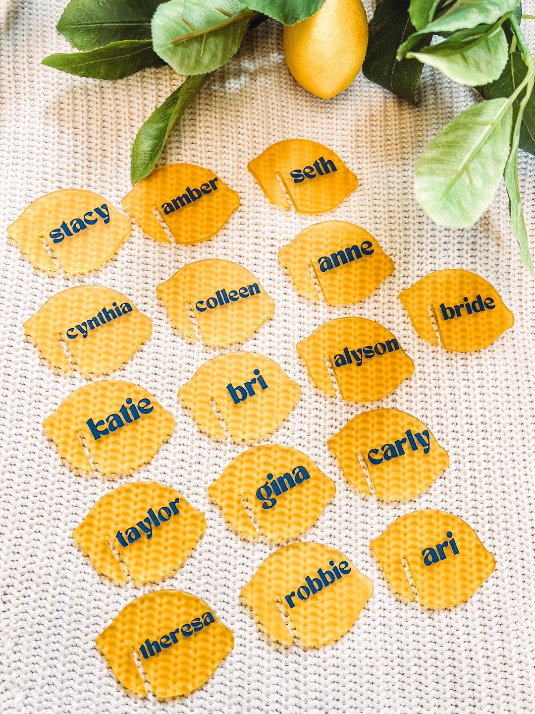 Lemon Drink Tags Drink Tags Party Favors Citrus Bridal Shower Citrus Baby Shower Citrus Party Fav... | Etsy (US)