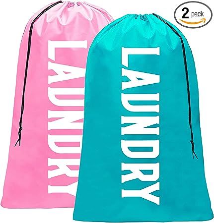 Fiodrmy 2 Pack XL Travel Laundry Bag, Machine Washable Dirty Clothes Organizer, Large Enough to H... | Amazon (US)
