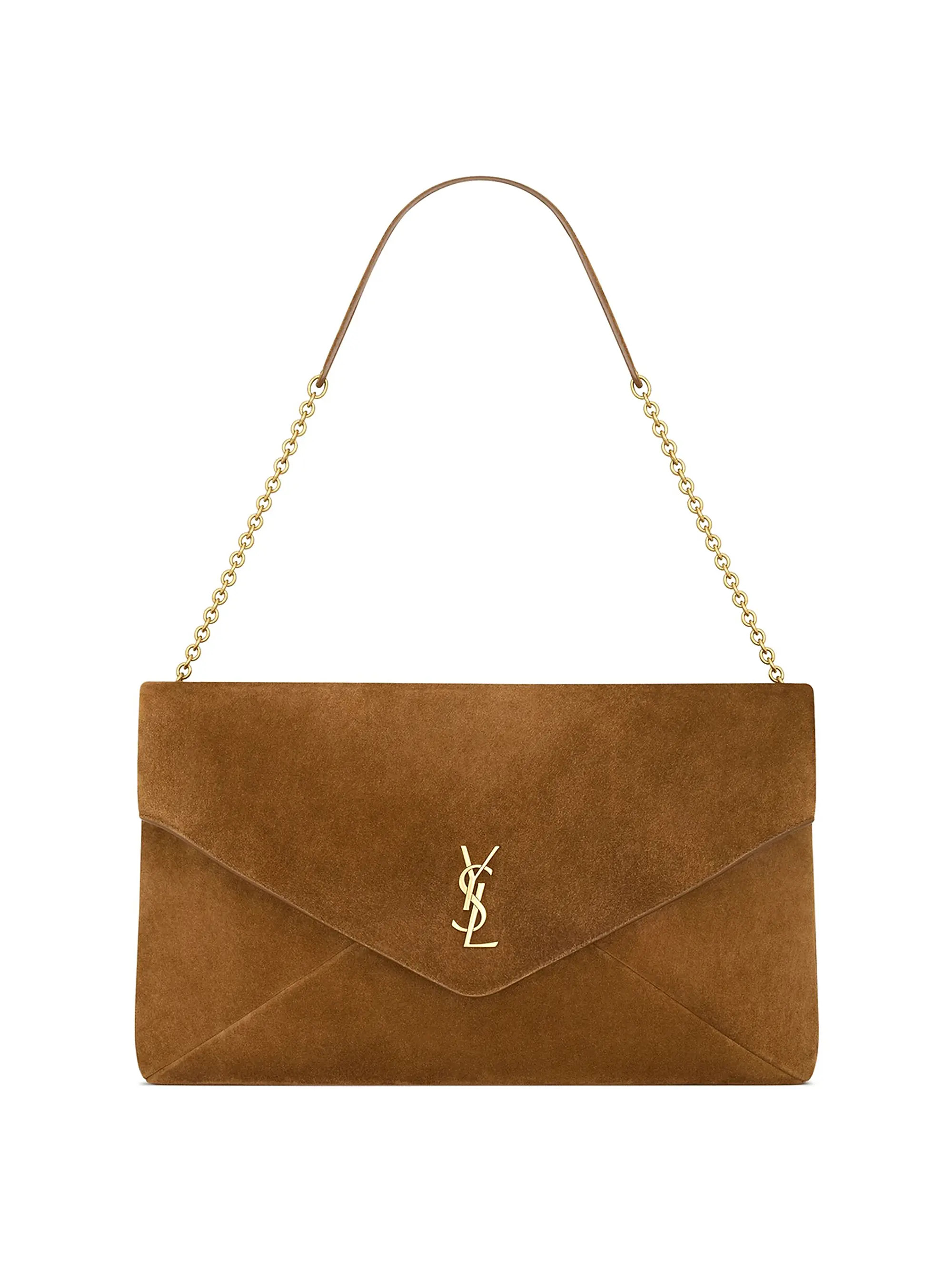 Cassandre XXL Pouch on Chain in Suede | Saks Fifth Avenue