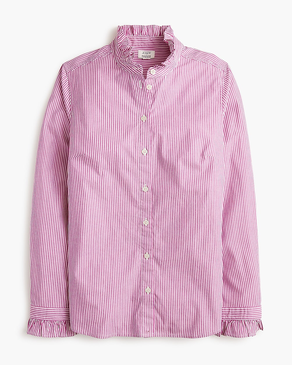 Ruffleneck button-up top | J.Crew Factory