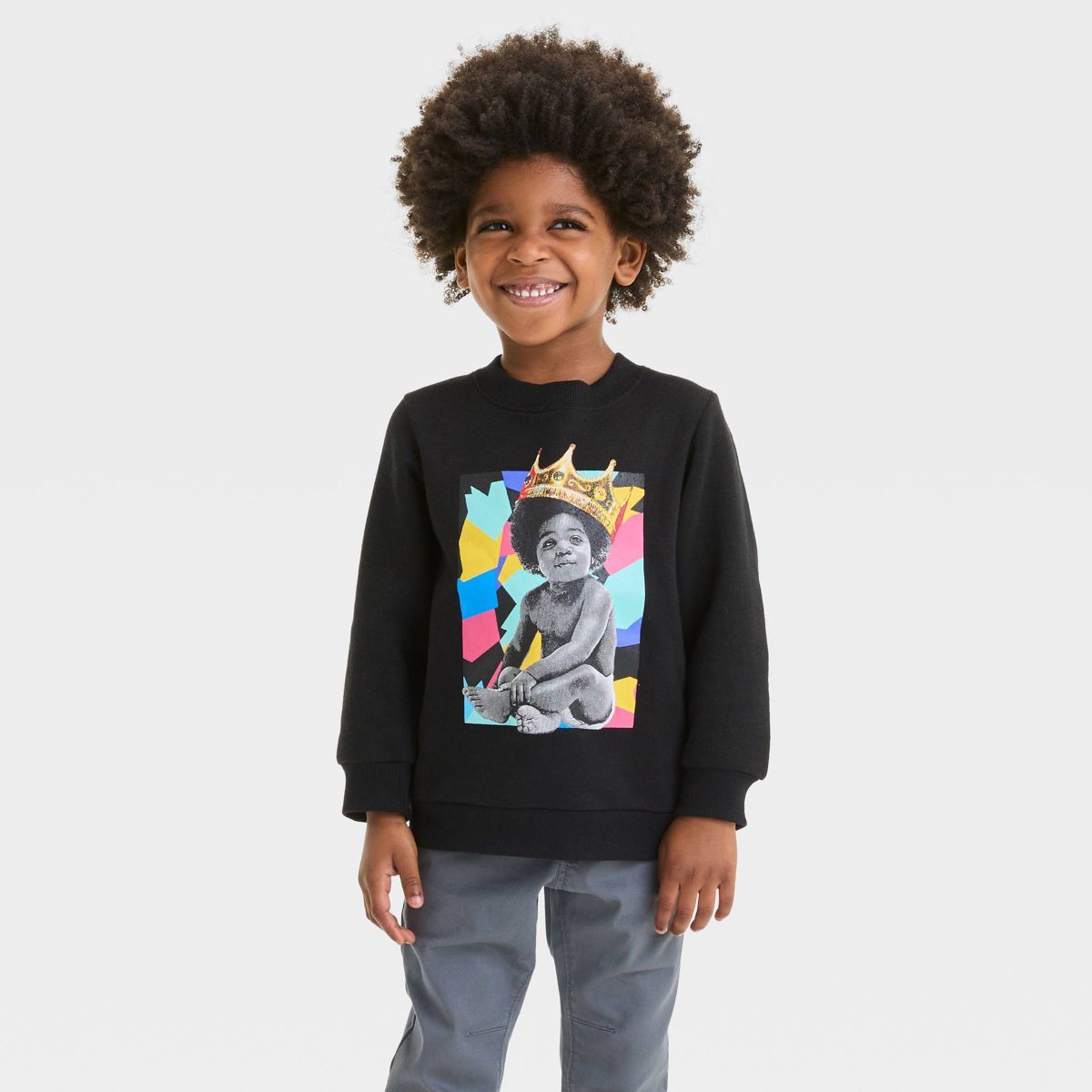 Toddler Boys' Merch Traffic Notorious Big Pullover Sweatshirt - Black | Target