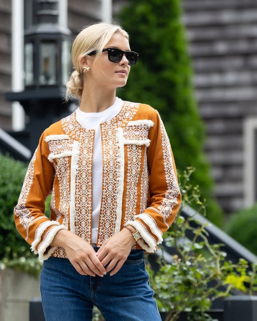 Last Minute Monday: how amazing is the @juliaamory fringe jacket in tobacco? ($298) Only L & XL remaining! 