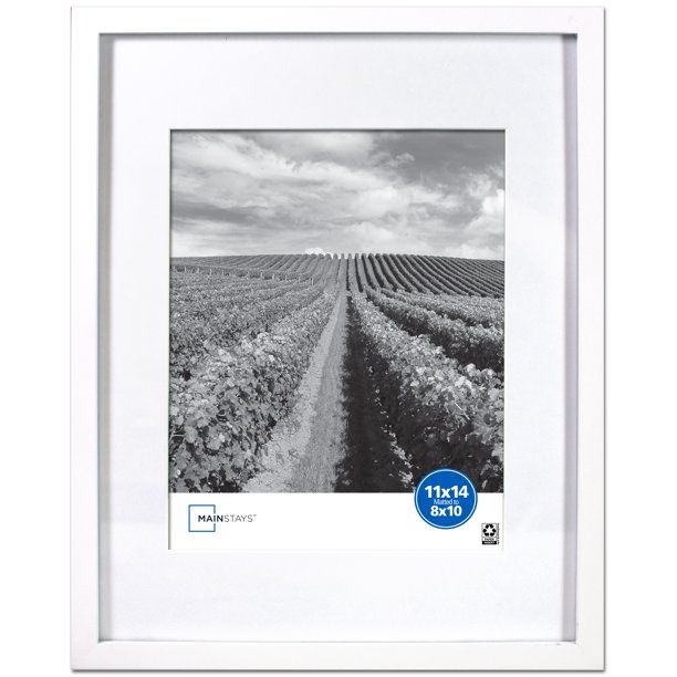 Mainstays 11x14 Matted to 8x10 Linear Frame, White - Walmart.com | Walmart (US)