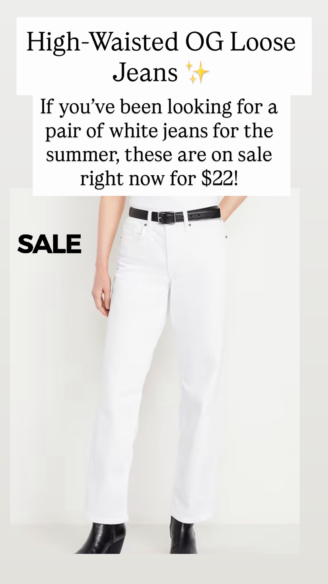 High waisted white jeans are on sale. The perfect classic summer denim jeans.

#LTKSaleAlert