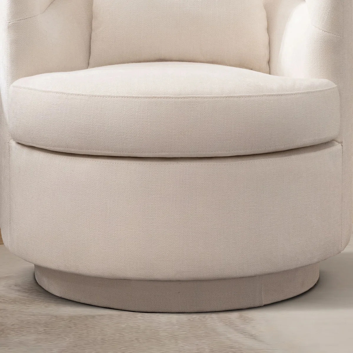 29" Wide Modern Soft Linen Swivel Barrel Chair With Lumbar Pillow (Set of 2) | Wayfair North America