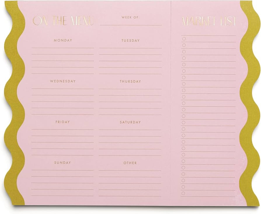 DesignWorks Ink 10" x 8" Magnetic Meal Planner Notepad with Removable Shopping List, 60 Sheets, P... | Amazon (US)