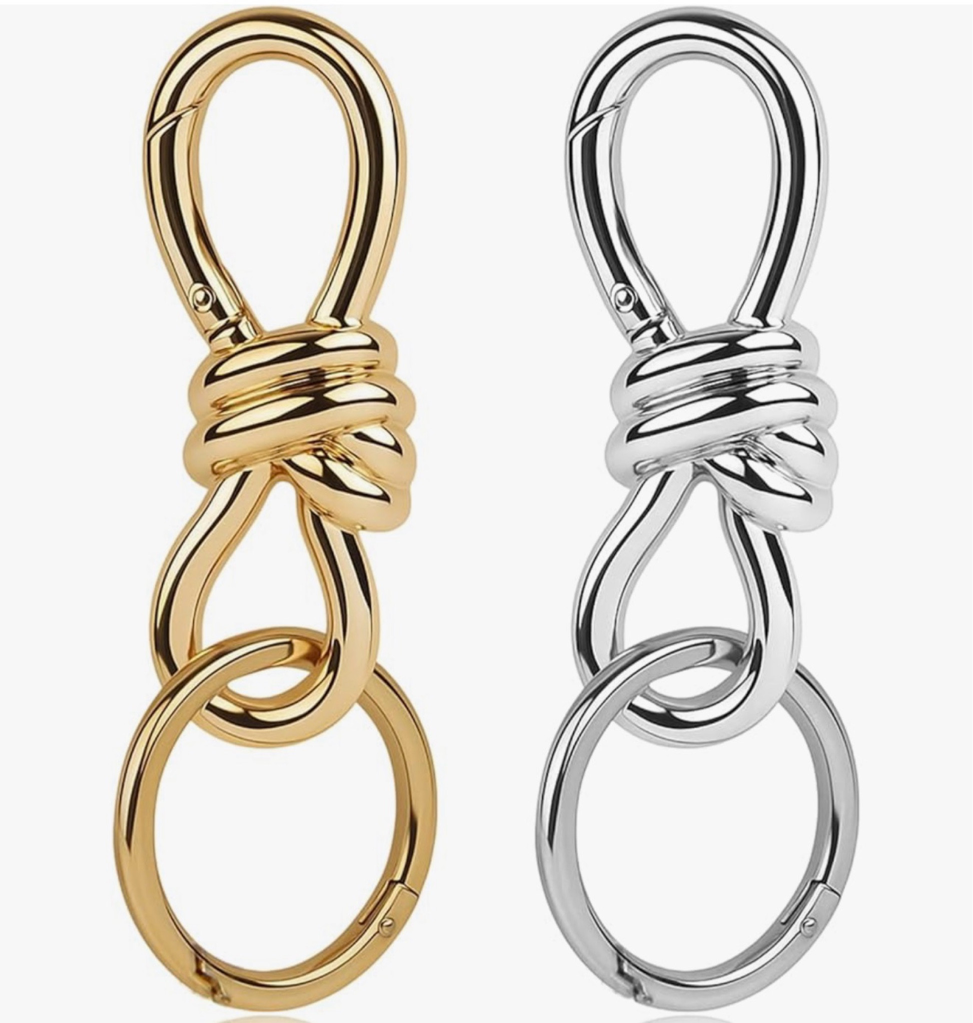 Twist Knot Clasp Bag Charm Keychain,D-Ring Keychain Heavy Duty Spring Snap Hook Fashion Accessory for Purse Backpack

#LTKOver40 #LTKMothersDay #LTKSaleAlert