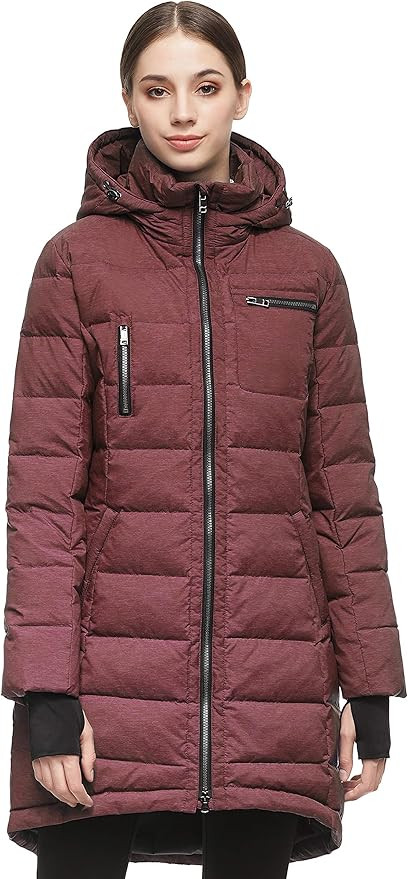 Orolay Women's Down Jacket Coat Mid-Length | Amazon (US)