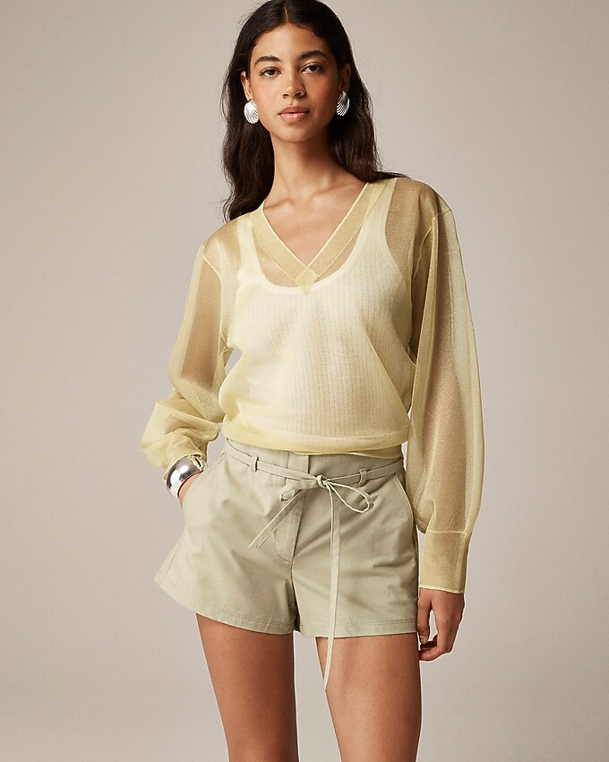 Collection sheer V-neck sweater | J. Crew US