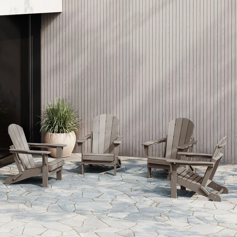 Elland HDPE Folding Adirondack Chair | Wayfair North America