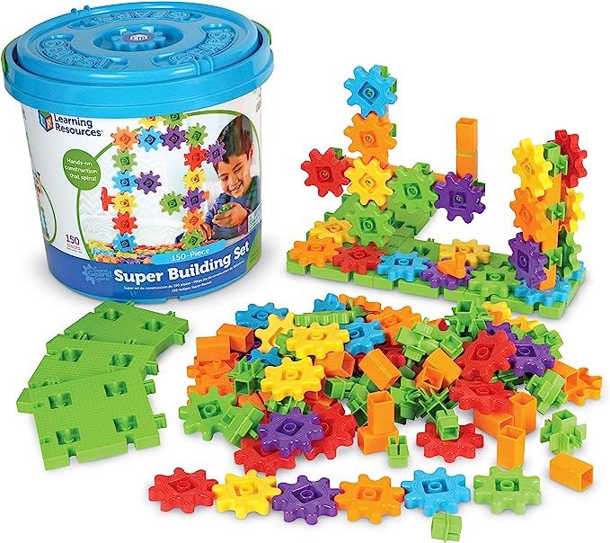Learning Resources Gears! Gears! Gears! Super Building Toy Set, Puzzle, 150 Pieces, Ages 4+ | Amazon (US)