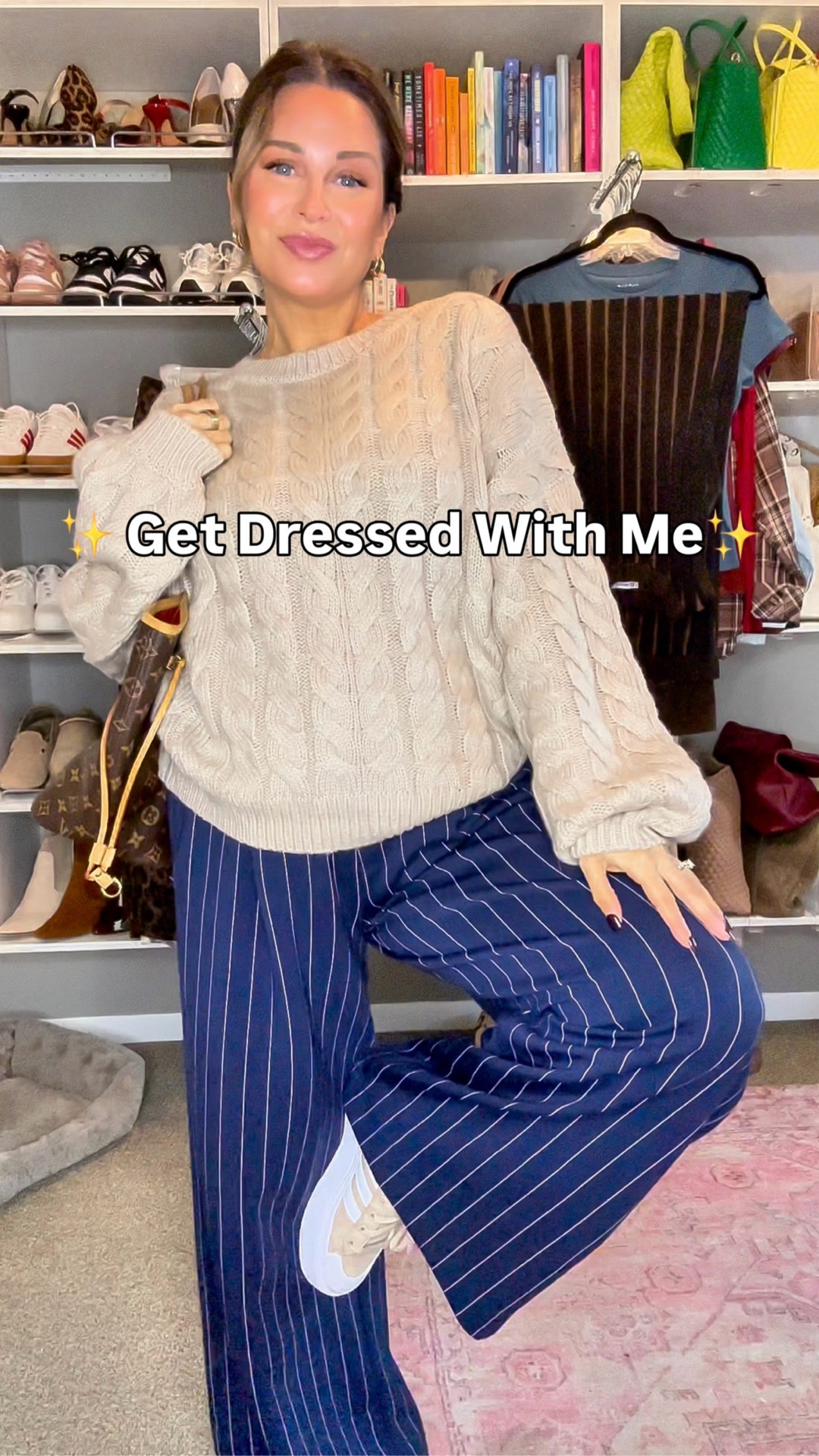 28 weeks pregnant and getting dressed is no easy feat! But this chunky knit oversized tan sweater from Amazon is the perfect cozy fall sweater and I love these scuba fabric striped pants! These tan adidas sneakers are the perfect fall tennis shoes! 

Sweater - size medium
Pants - size medium short
Shoes - run .5 size big 
Pajamas - size medium 

#LTKOver40 #LTKShoeCrush #LTKFindsUnder50