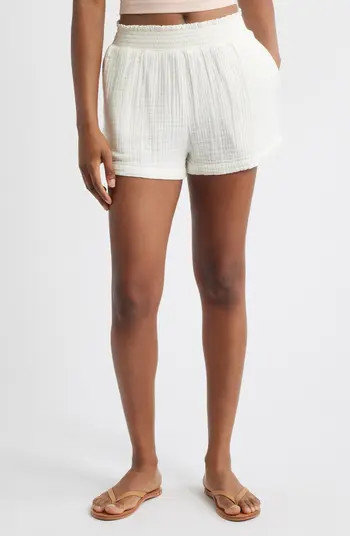 In the Waves Cotton Gauze Shorts | Nordstrom