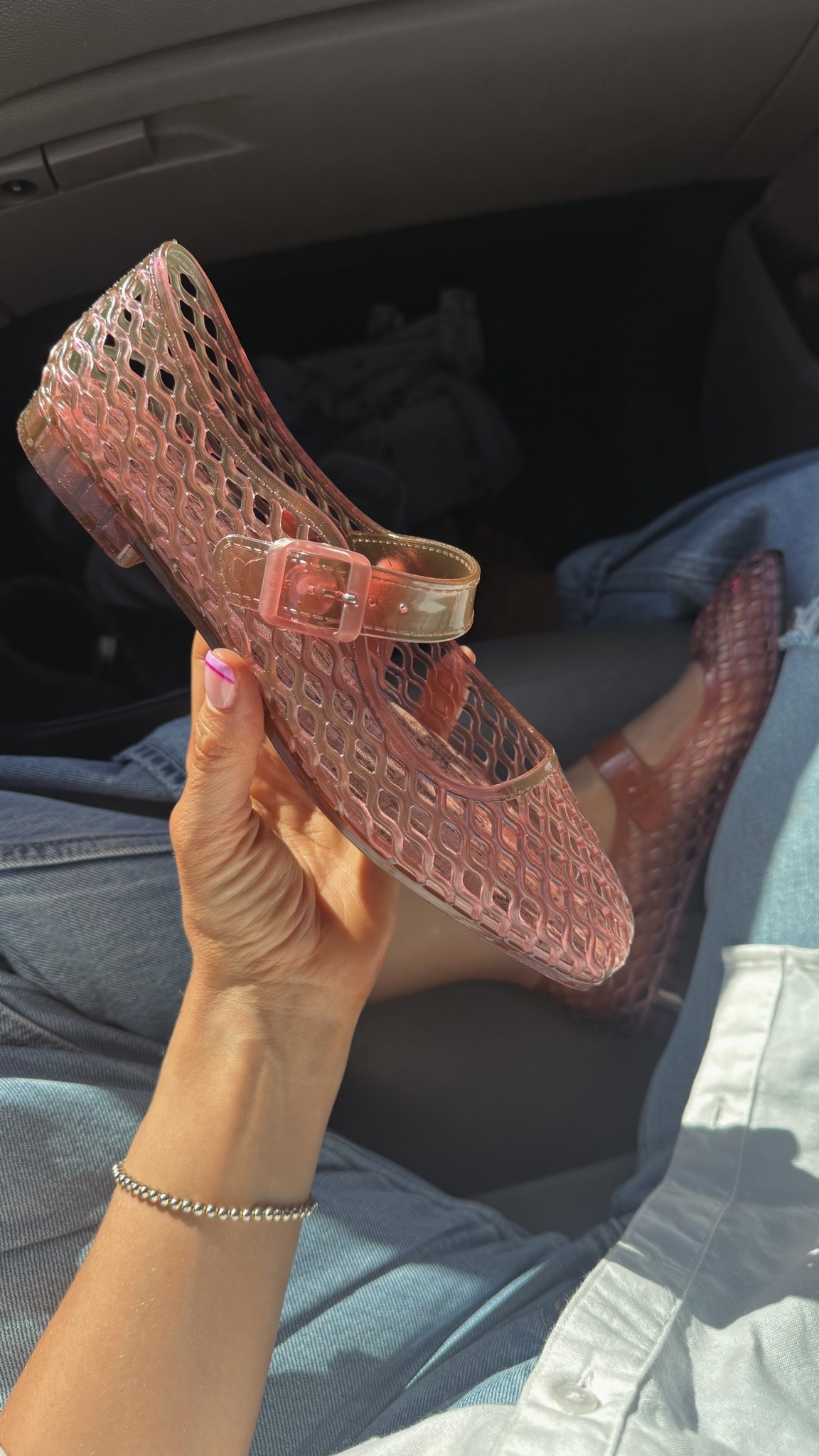 Amazon look for less!! Love this pink color and a ballet flat style for the jelly trend this summer. ✨

#LTKgrwm #LTKdayinmylife #LTKootd
