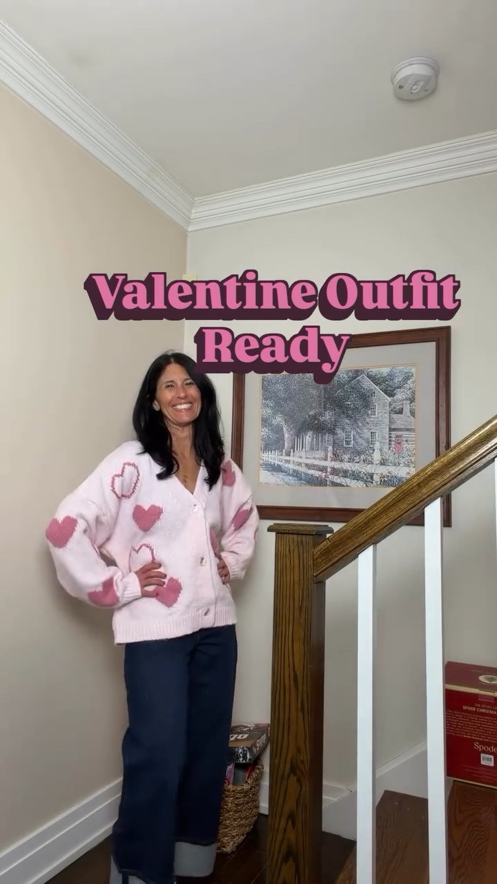 Valentine Outfit Ready! My outfit is now complete for Valentine’s Day. This coziest sweater from Walmart is remarkably soft and I just wanna live in it! These jeans have a perfect fit. They’re fitted on top, but loose fit on the legs. Loving this new cuff style pair them with some boots or cute sneakers in the spring! Make sure to select the heart graphic! 

#LTKdayinmylife #LTKValentine #LTKNYFW