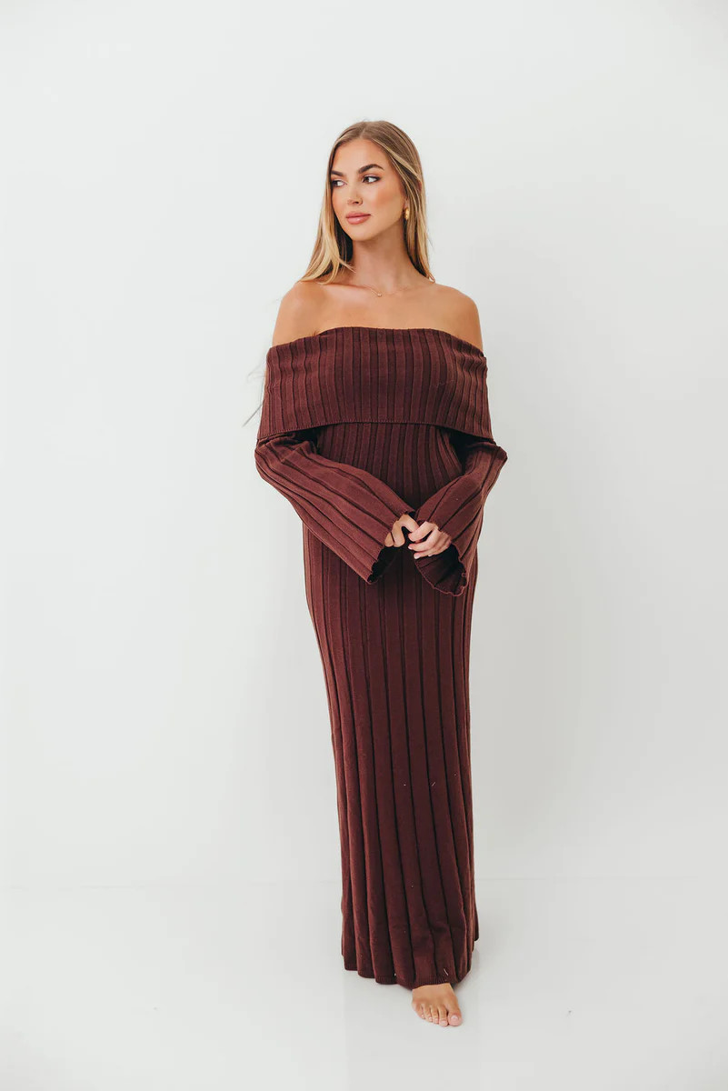 Evella Maxi Dress in Brown - Bump Friendly *Final Sale* | Worth Collective