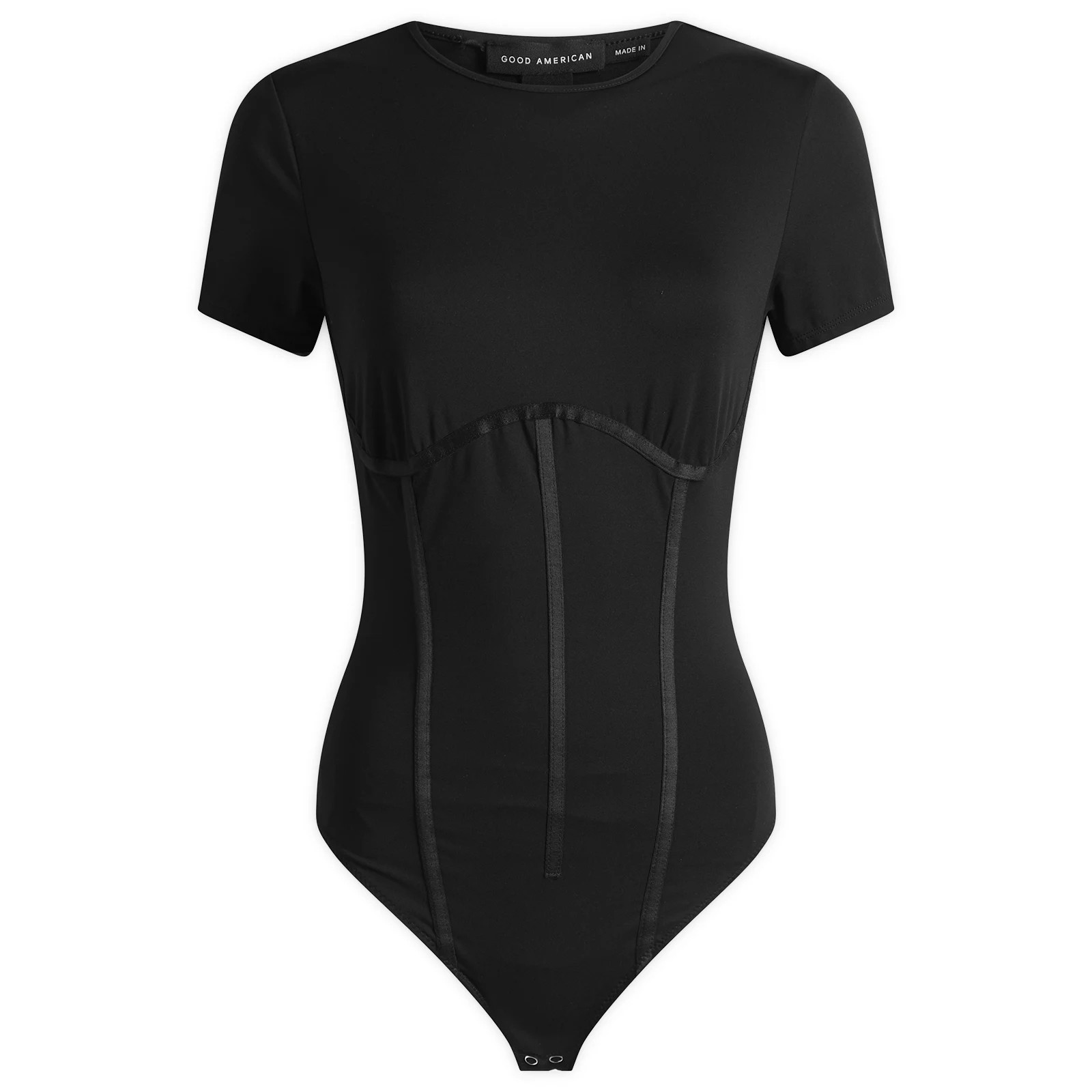 Good American Women's Weightless Scuba Corset Bodysuit in Black, Size Large | END. Clothing