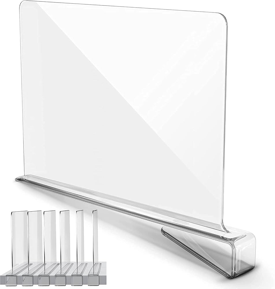 6 Pack Premium Acrylic Shelf Dividers for Closets - Clear Shelf Divider for Home Storage Organiza... | Amazon (CA)