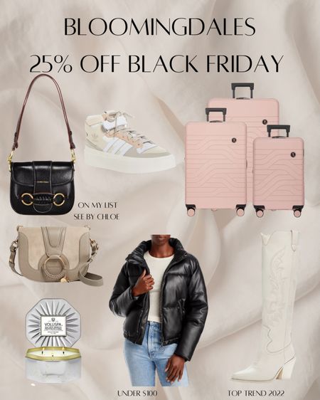 See by Chloe, Chloe Handbags, Faux Leather Jacket, Suitcases, Sneakers, White Cowboy Boots, Huge Black Friday sale on designer items 

#LTKGiftGuide #LTKitbag #LTKCyberweek