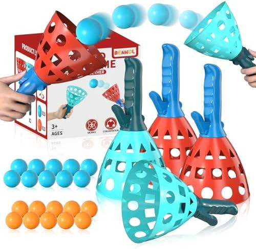 Bennol Outdoor Game Toys for Kids Boys with 20 Balls, Pop Pass Catch Ball Game Outside Toys Gifts... | Amazon (US)