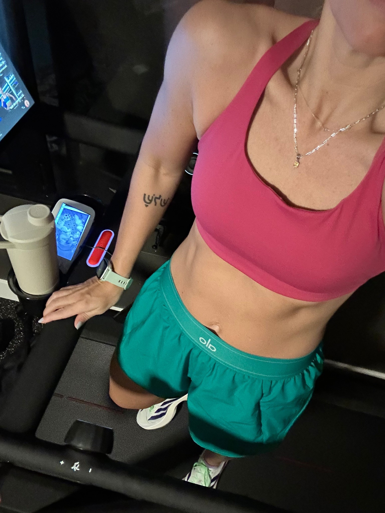 45 minute interval run on the Peloton treadmill 

Shorts - small, @lululemon bra small, @adidas run TTS

#LTKmorningroutine #LTKActive #LTKfitnessgoals