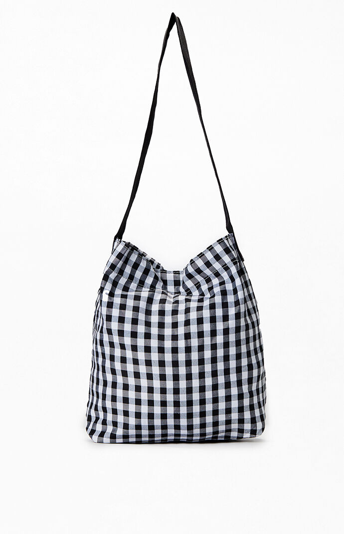 Gingham Bow Tote Bag in Black/White | PacSun