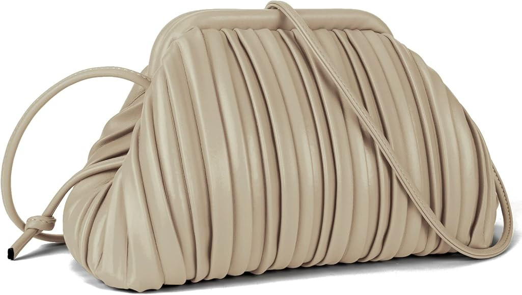 GLITZALL Clutch Purse and Dumpling Bag for Women,Designer Cloud Handbag and Ruched Bag with Detac... | Amazon (US)