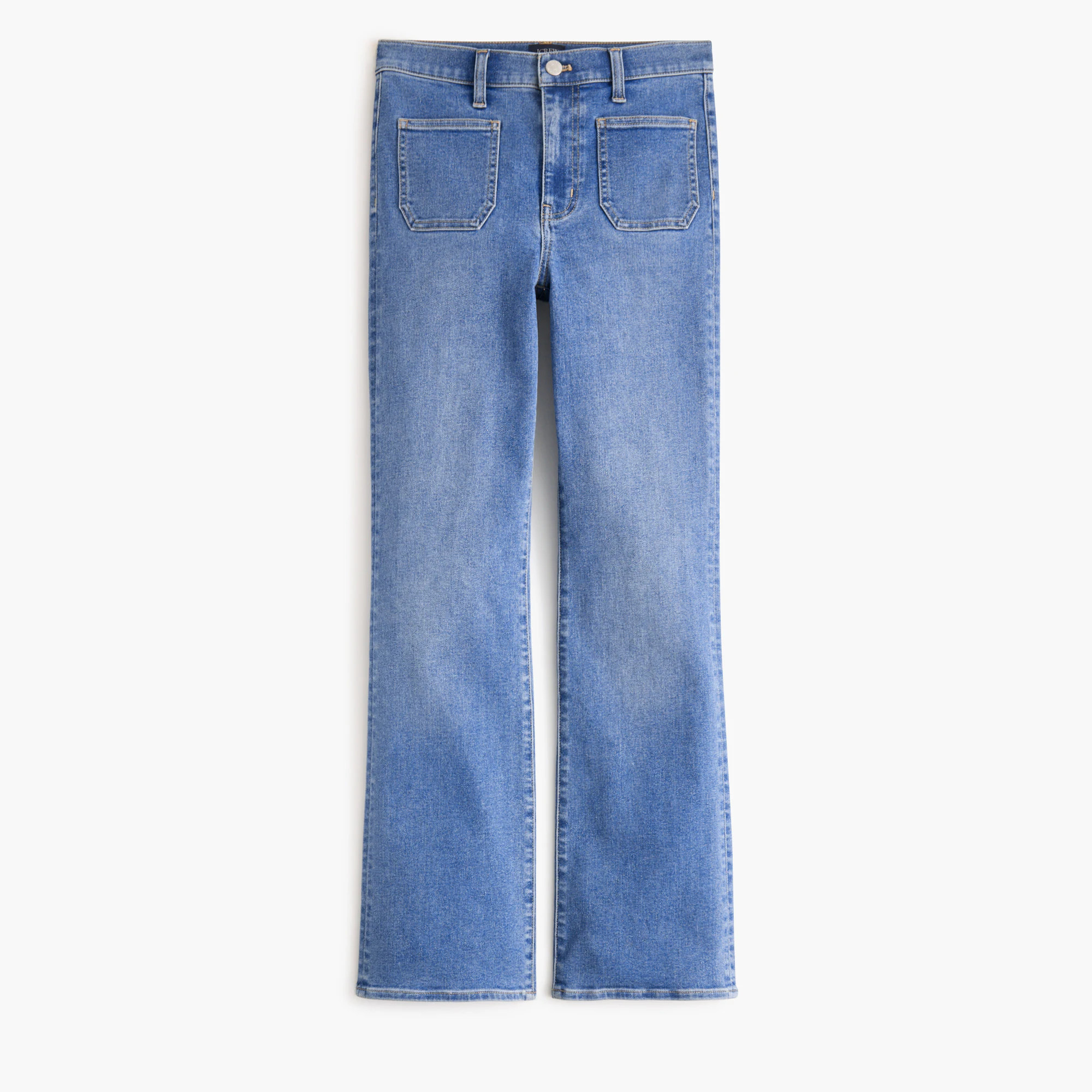Tall ankle flare patch-pocket jean in signature stretch+ | J.Crew Factory