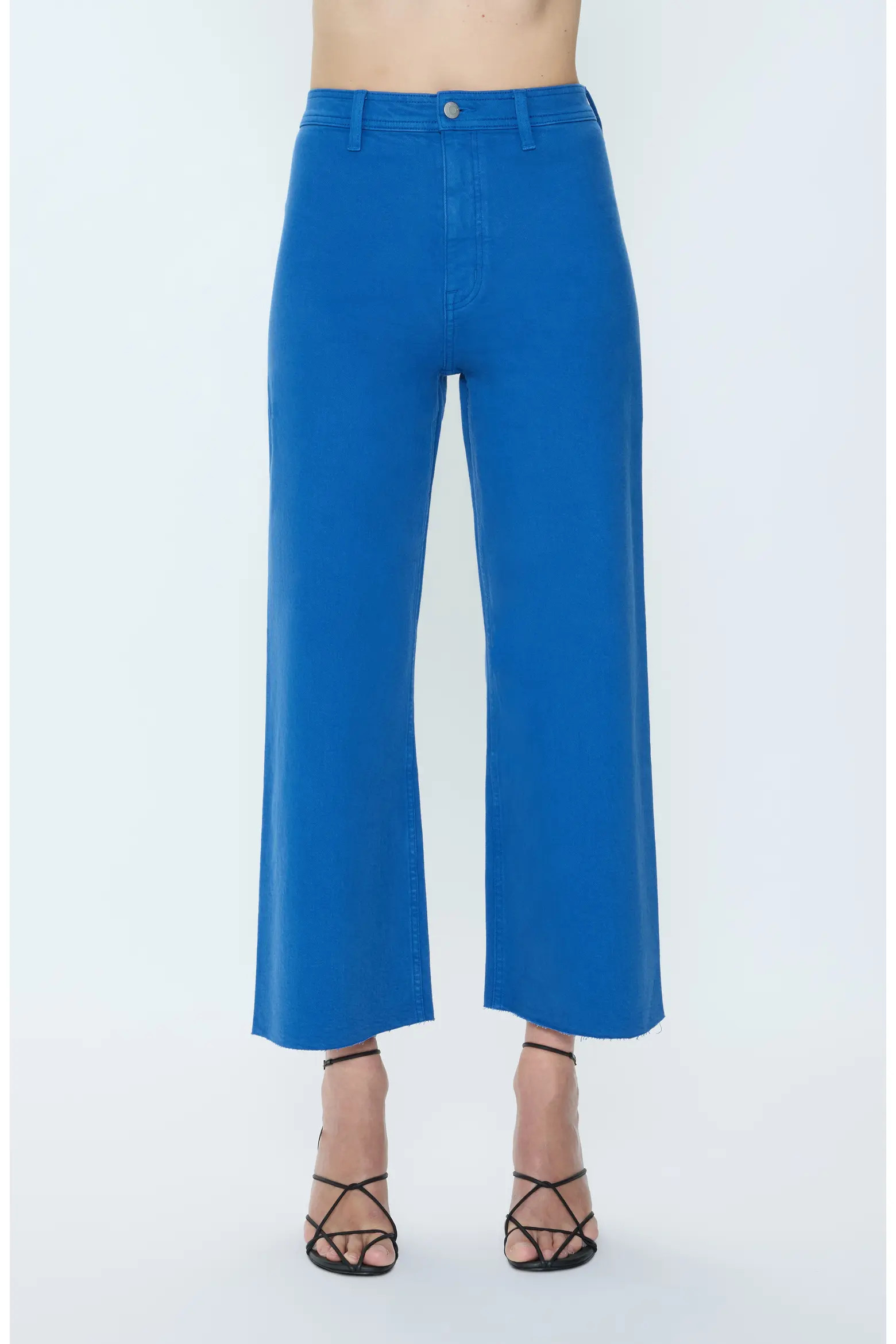 Penny Crop High Waist Raw Hem Wide Leg Jeans (Women) | Nordstrom | Nordstrom