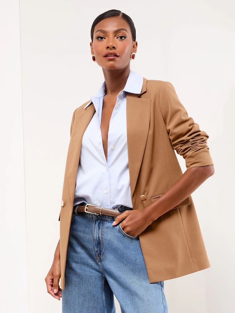 Lipsy Camel Relaxed Blazer | Next EU
