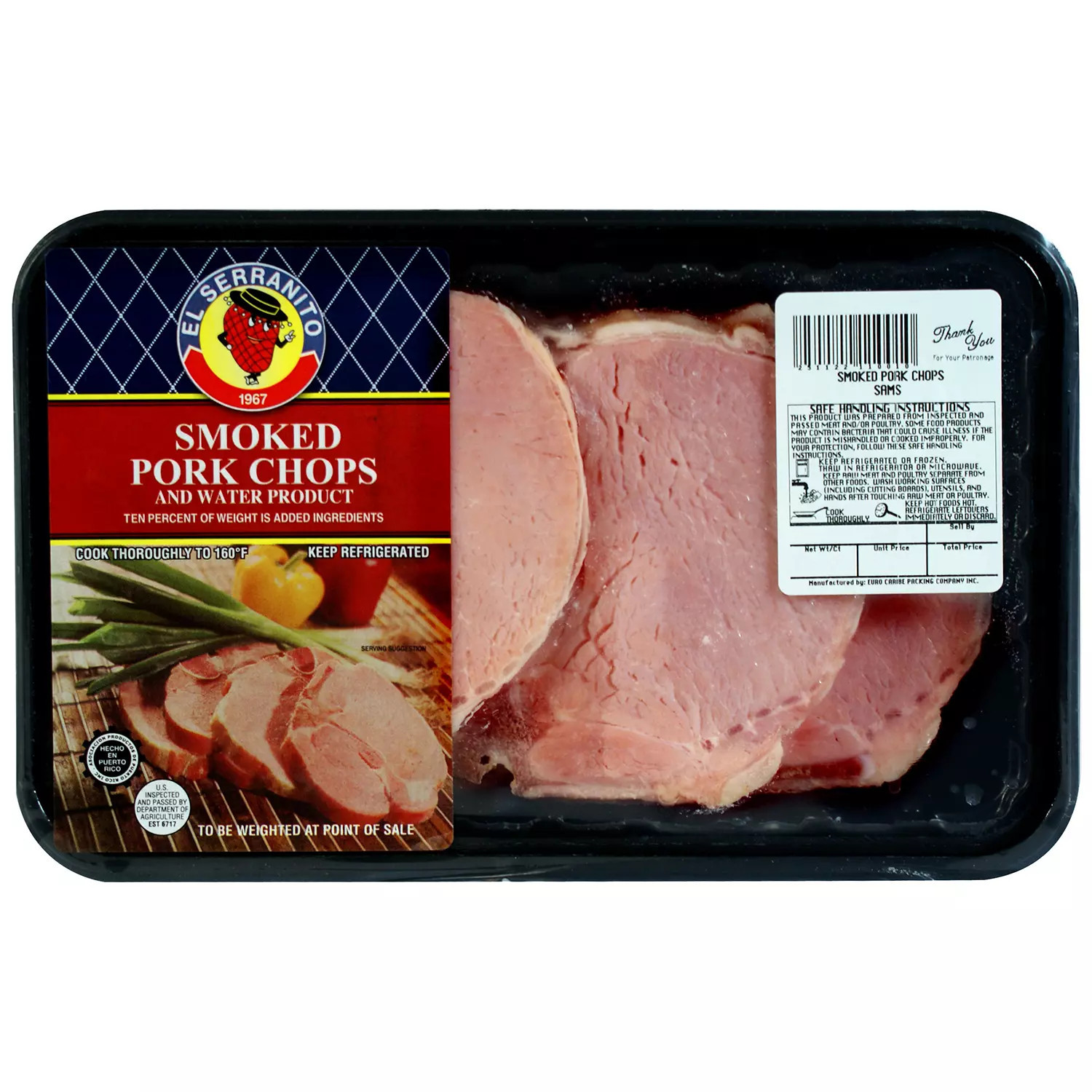 El Serranito Smoked Pork Chop, Trayed (priced per pound) | Sam's Club