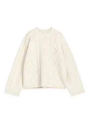Cable Knit Wool Jumper | Arket EU