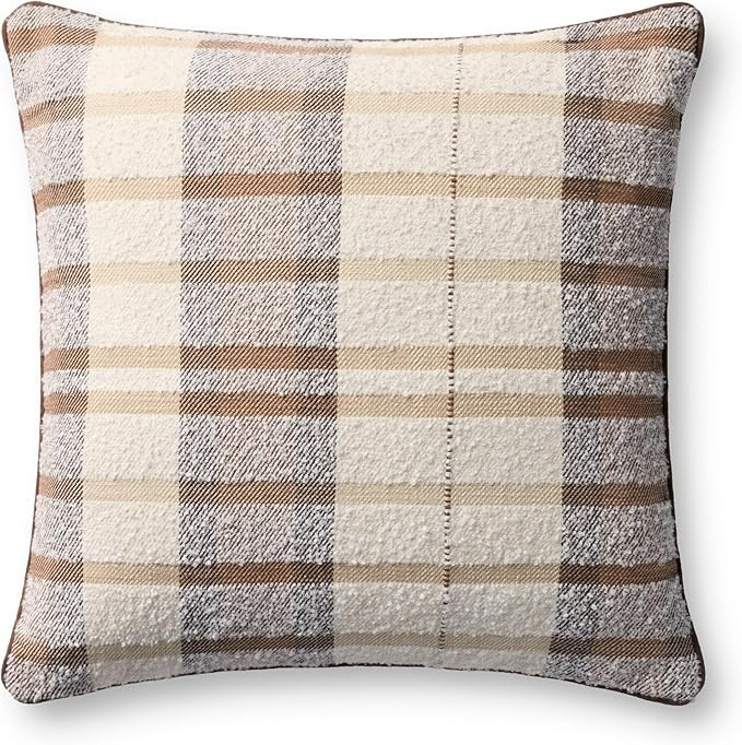 Loloi II Collection PLL0156 Brown/Multi 20'' x 20'' Cover Only Pillow | Amazon (US)